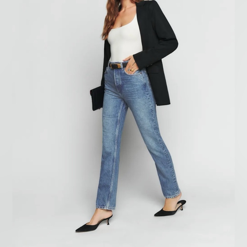 Reformation Cynthia High Rise Straight Jeans